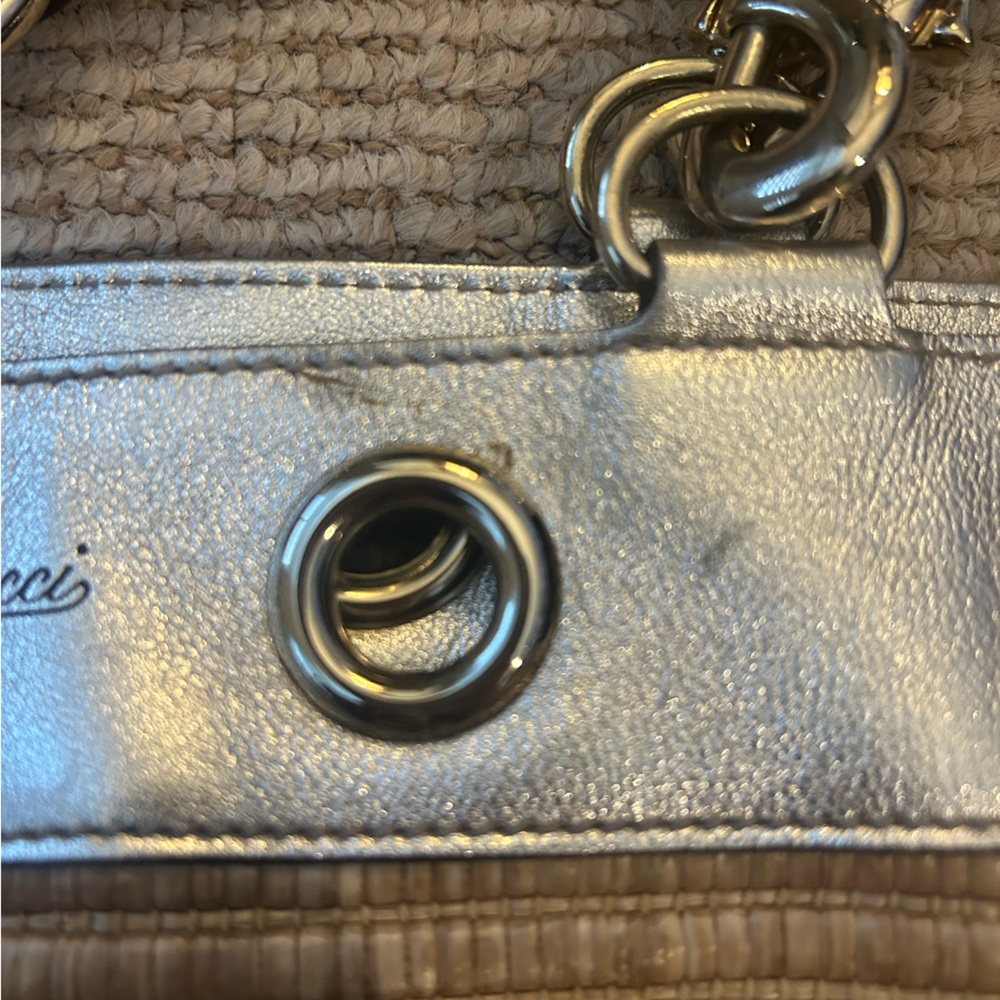 Gucci Metallic Gold and Tan Tote - Picture 7 of 7